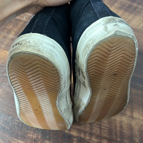 Golden Goose White and Black Denim & Suede High-Top Sneakers 44 US size 11 - Picture 14 of 14